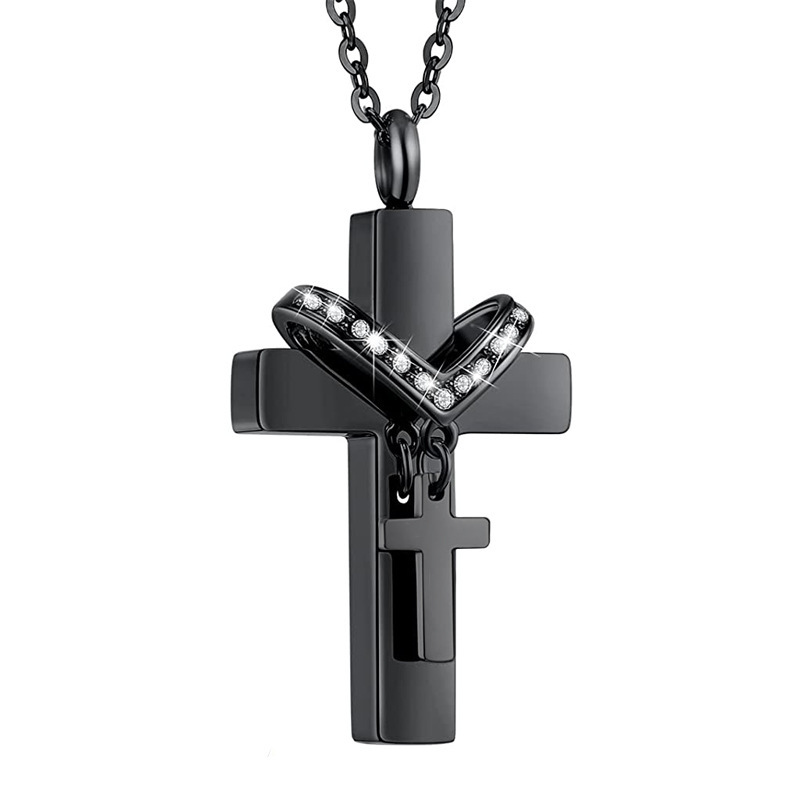 Cross necklace (can hold ashes/perfume)