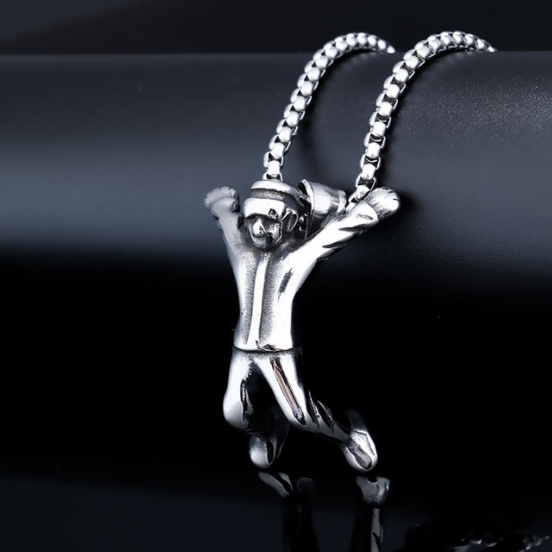 Skier Pendant Necklace