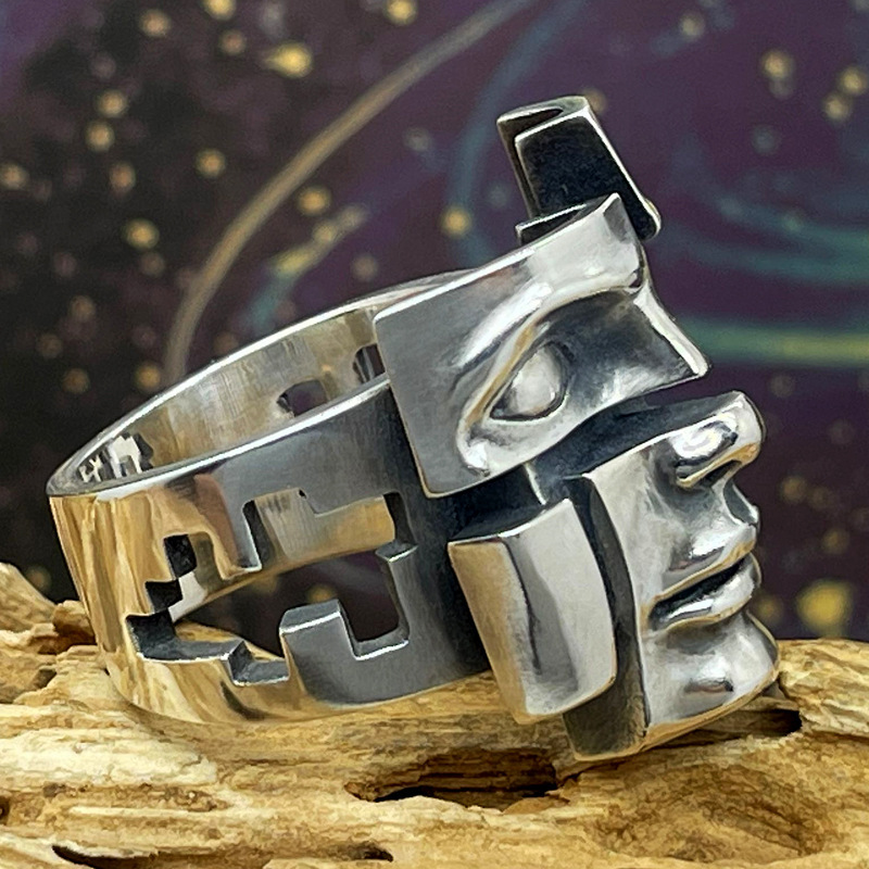 Split Personality Mask Ring