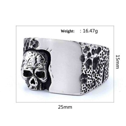 Skull design 925 silver ring