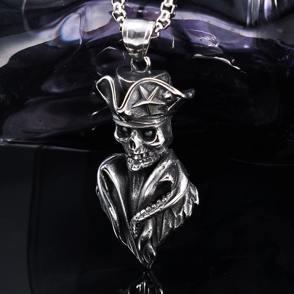 Pirate Hooded Skull Necklace