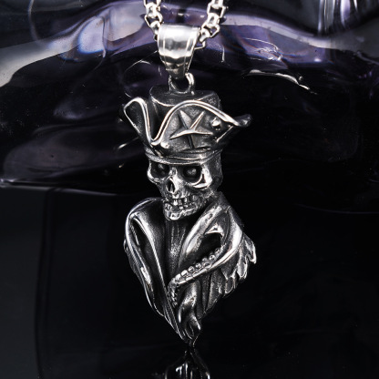 Pirate Hooded Skull Necklace