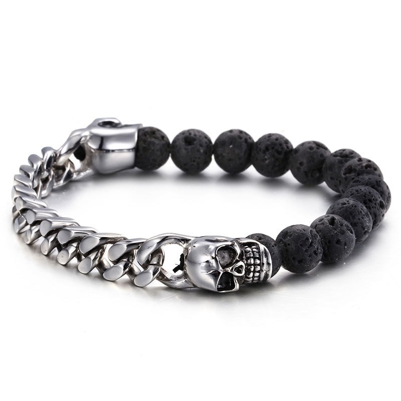 Sterling Silver Skull Bracelet