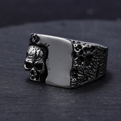 Skull design 925 silver ring