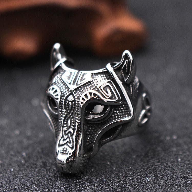 Wolf Viking Ring - Viking Jewelry - Urcsilver