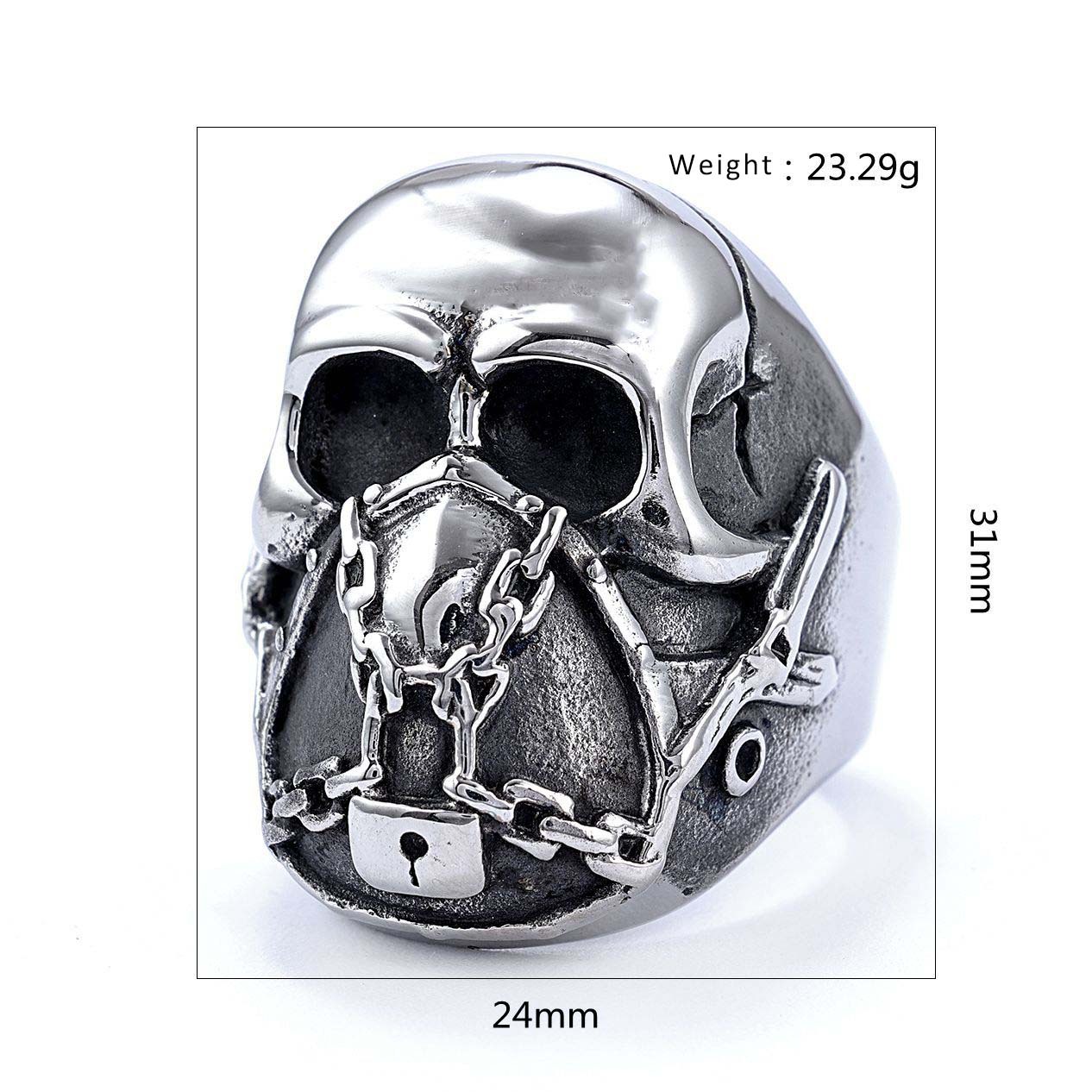 Giant Zombie Skull Ring