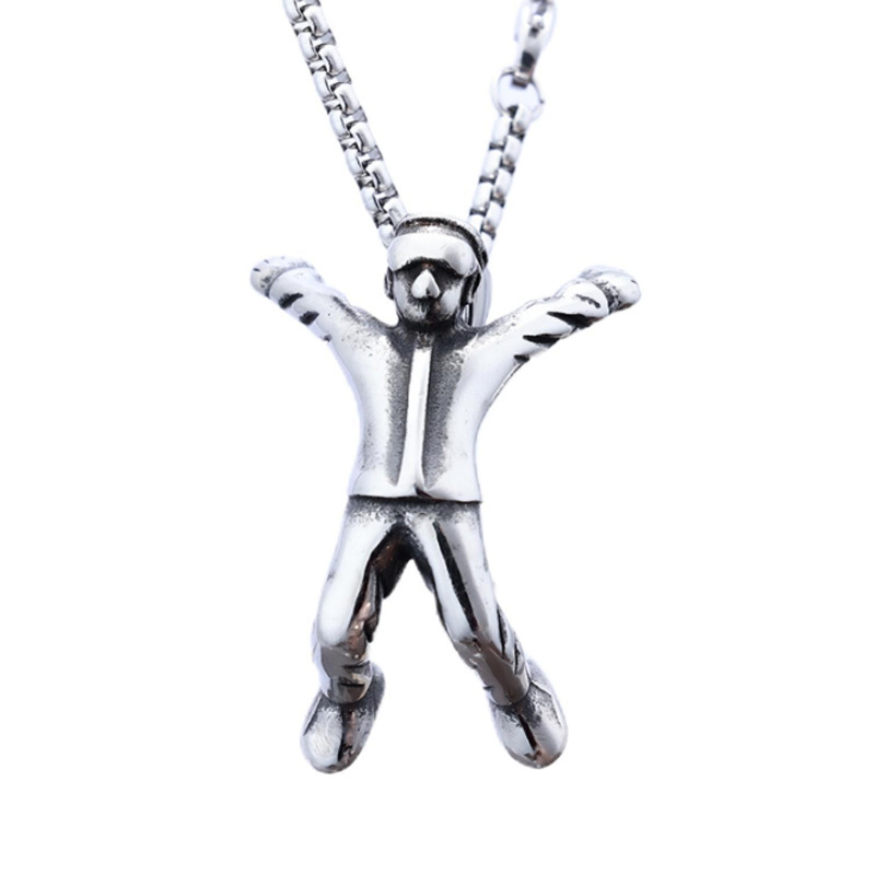 Skier Pendant Necklace