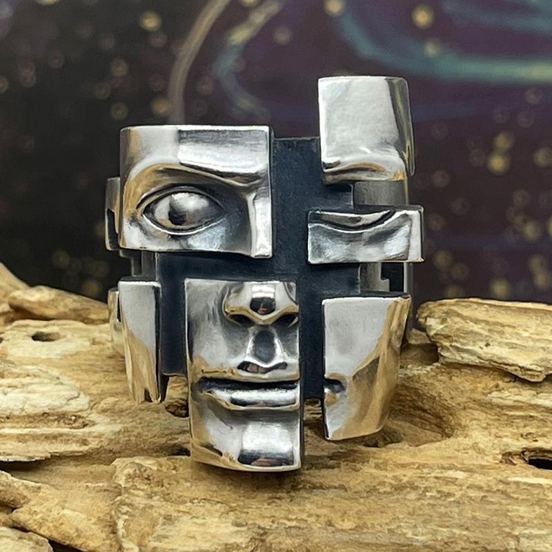 Split Personality Mask Ring