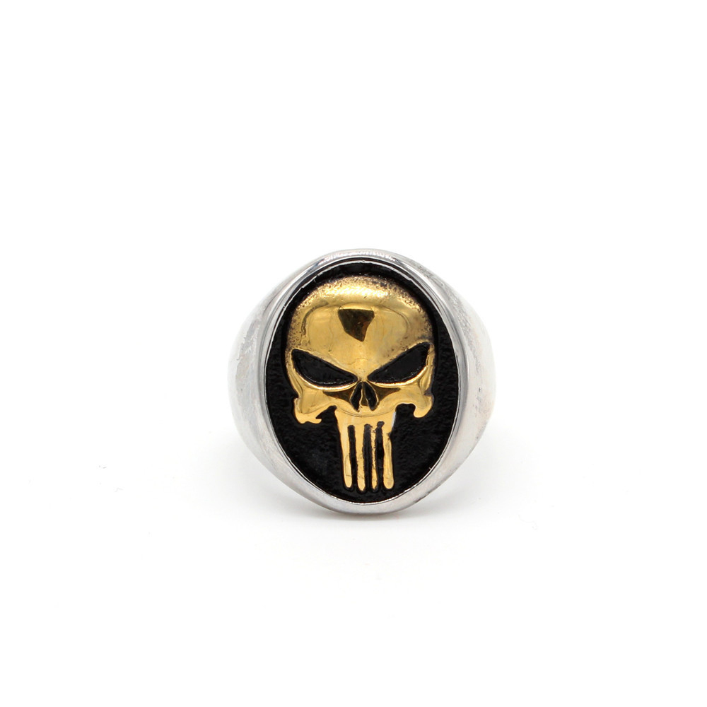 Punk Skull Men's 925 Silver Ring