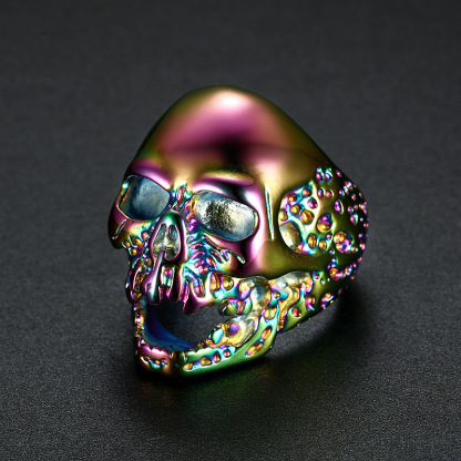 Zombie Skull 925 Silver Ring