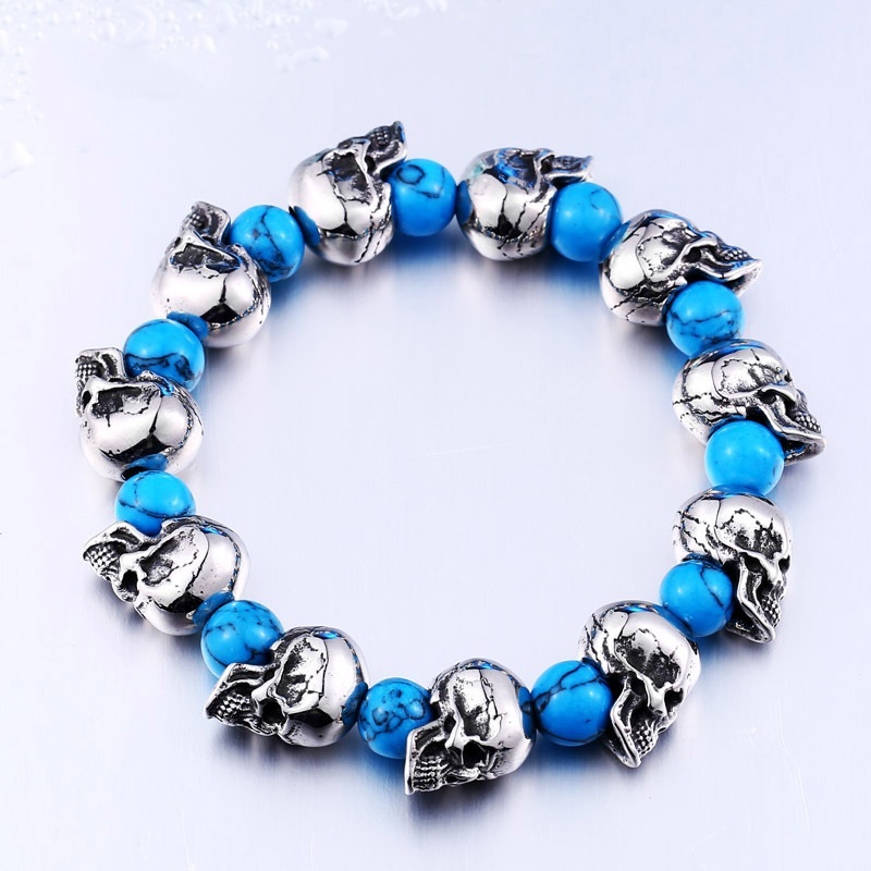 Turquoise Skull Bracelet