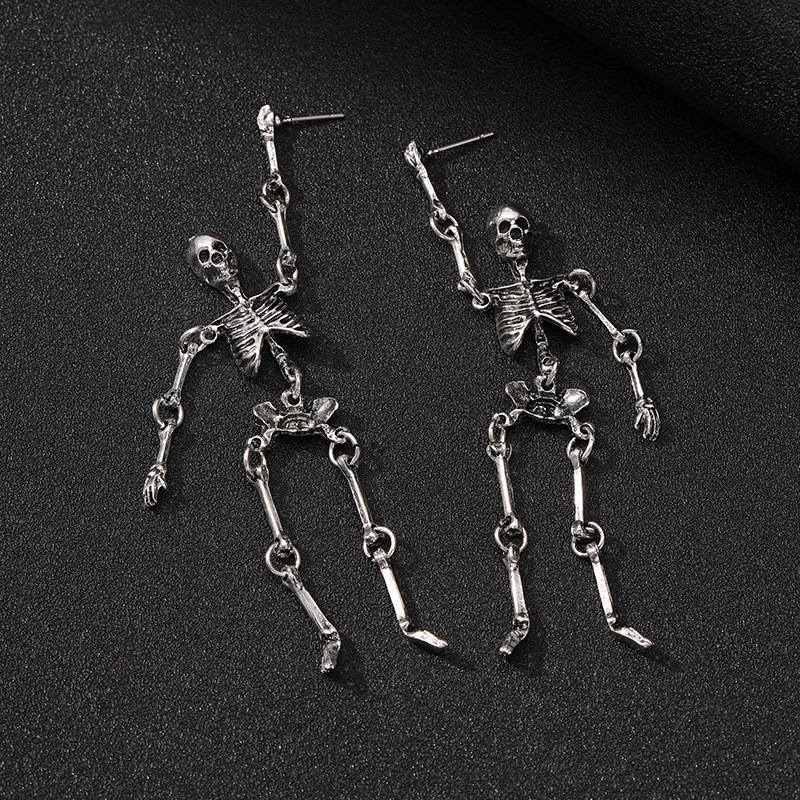 Funny skull earrings