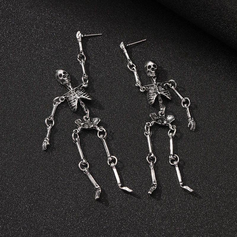 Funny skull earrings