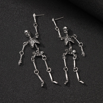 Funny skull earrings