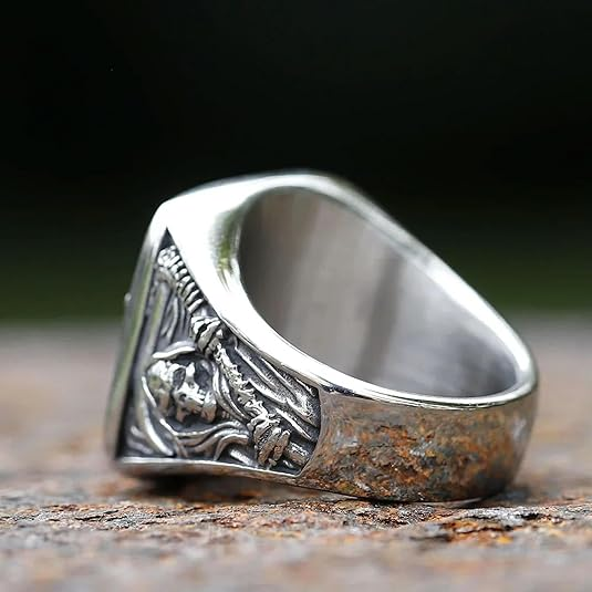 Death Scythe Skull Ring
