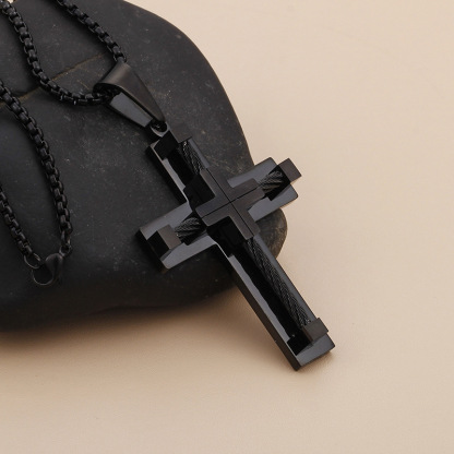 Men's Cross Pendant Necklace