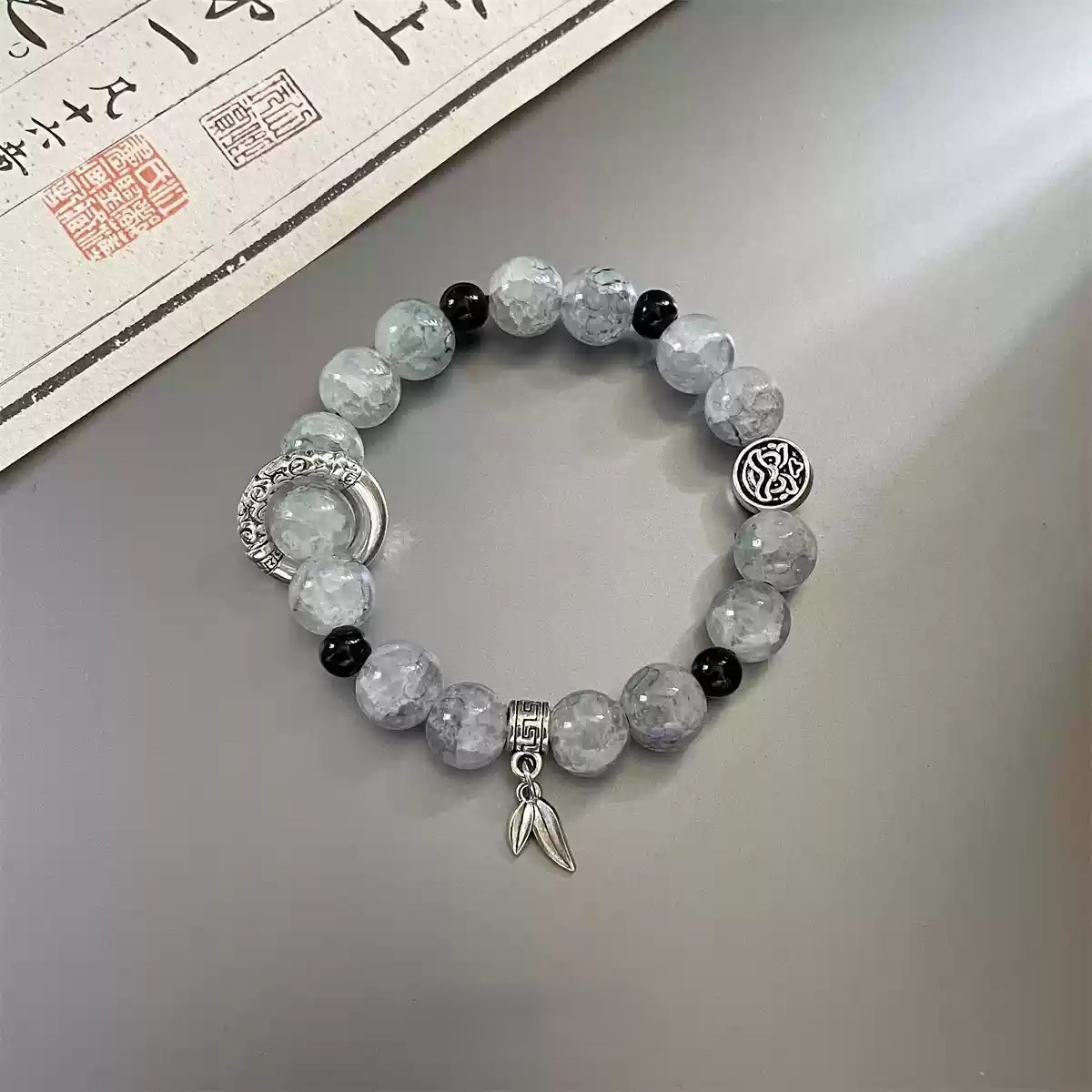 Glazed Beaded Bracelet