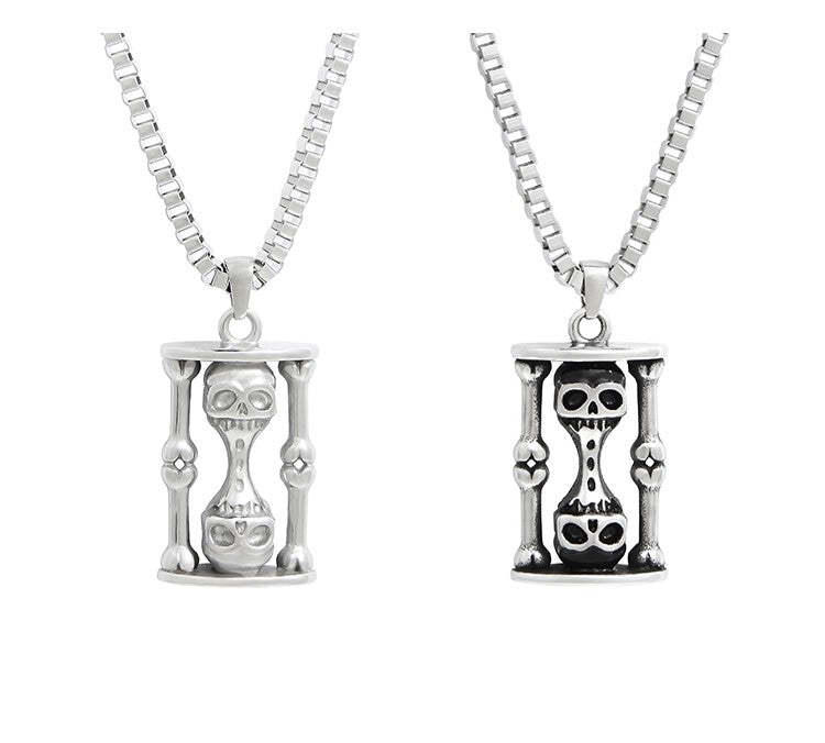 Skull Hourglass Necklace