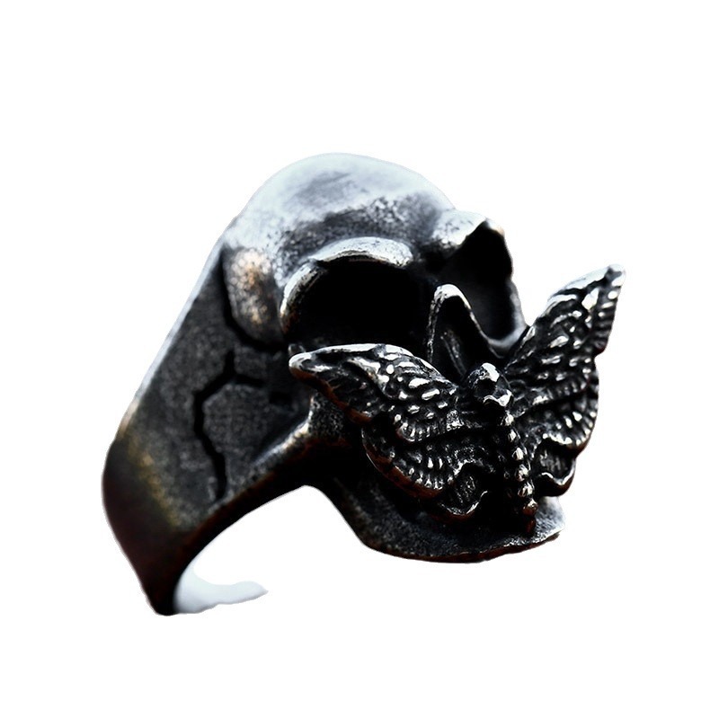 Moth Skull Ring