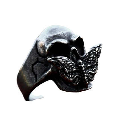 Moth Skull Ring