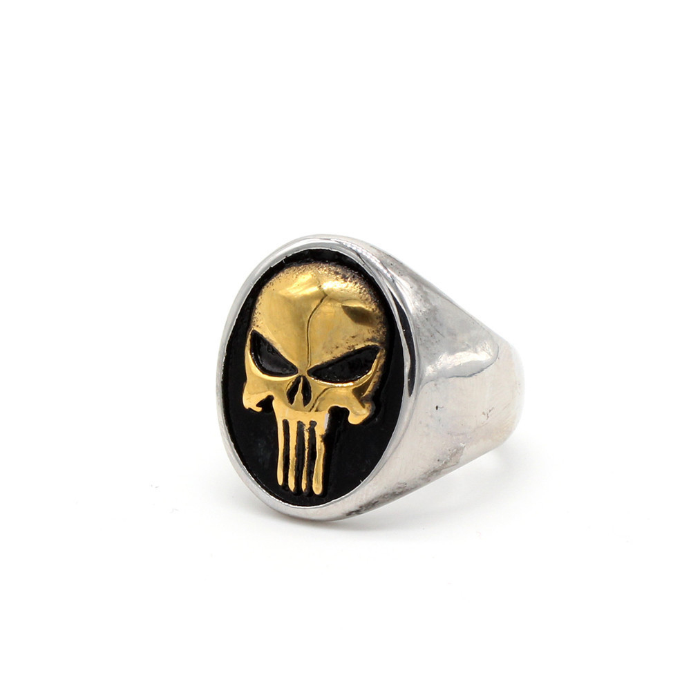 Punk Skull Men's 925 Silver Ring