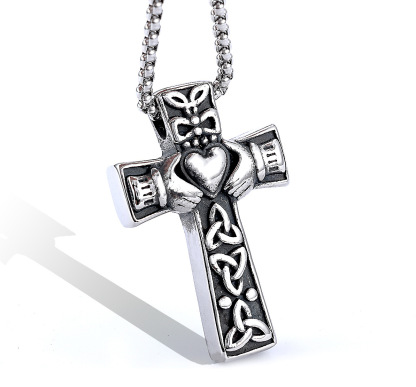 Knotted Cross 925 Silver Pendant Necklace