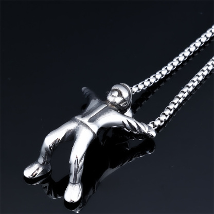 Skier Pendant Necklace