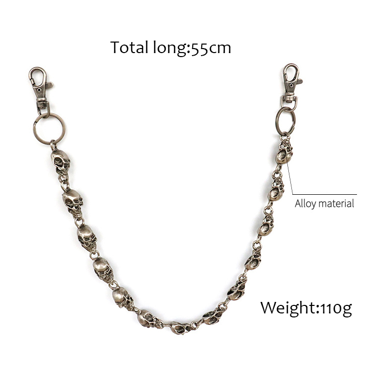 Retro Punk Skull Pants Chain