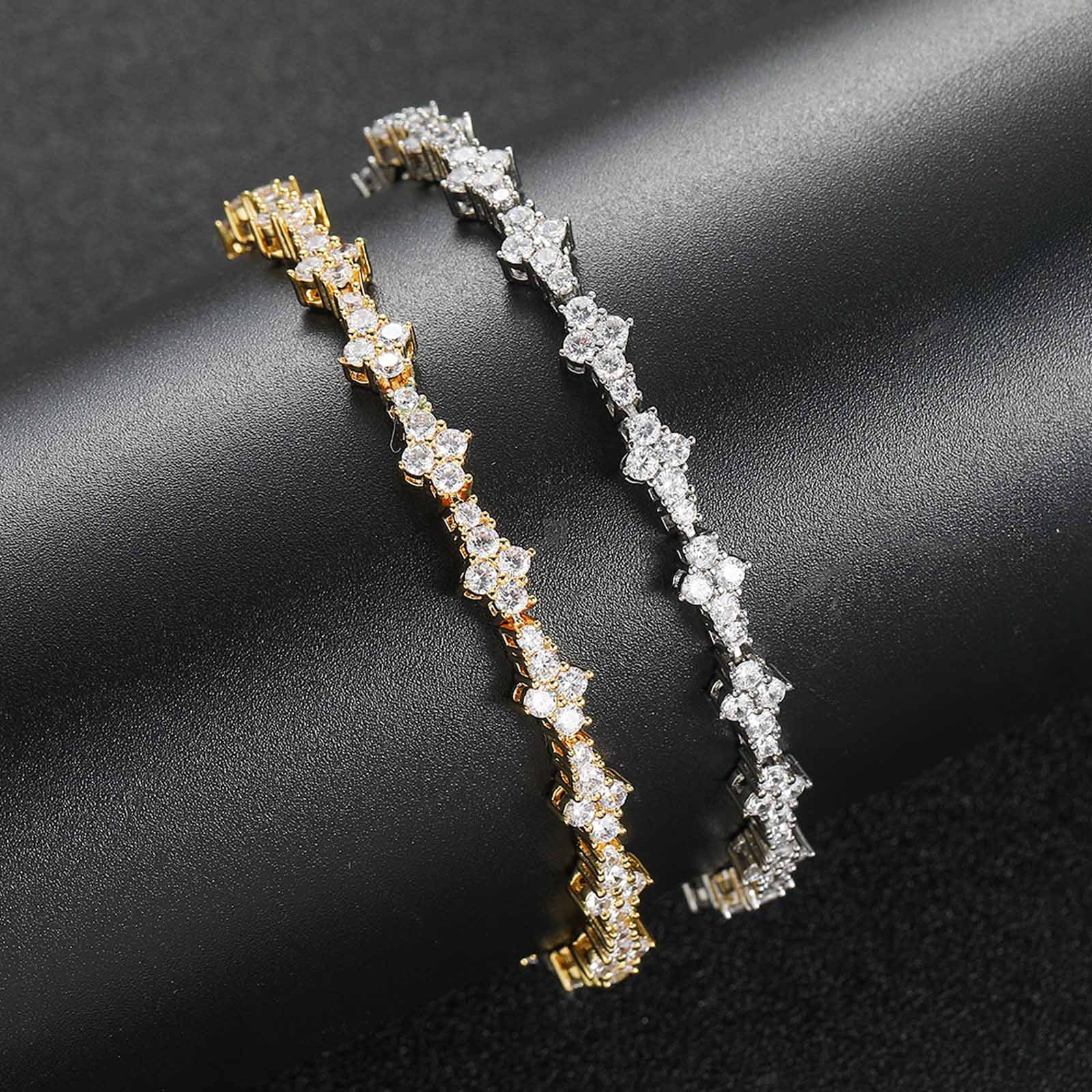 Plum Blossom Tennis Bracelet Necklace