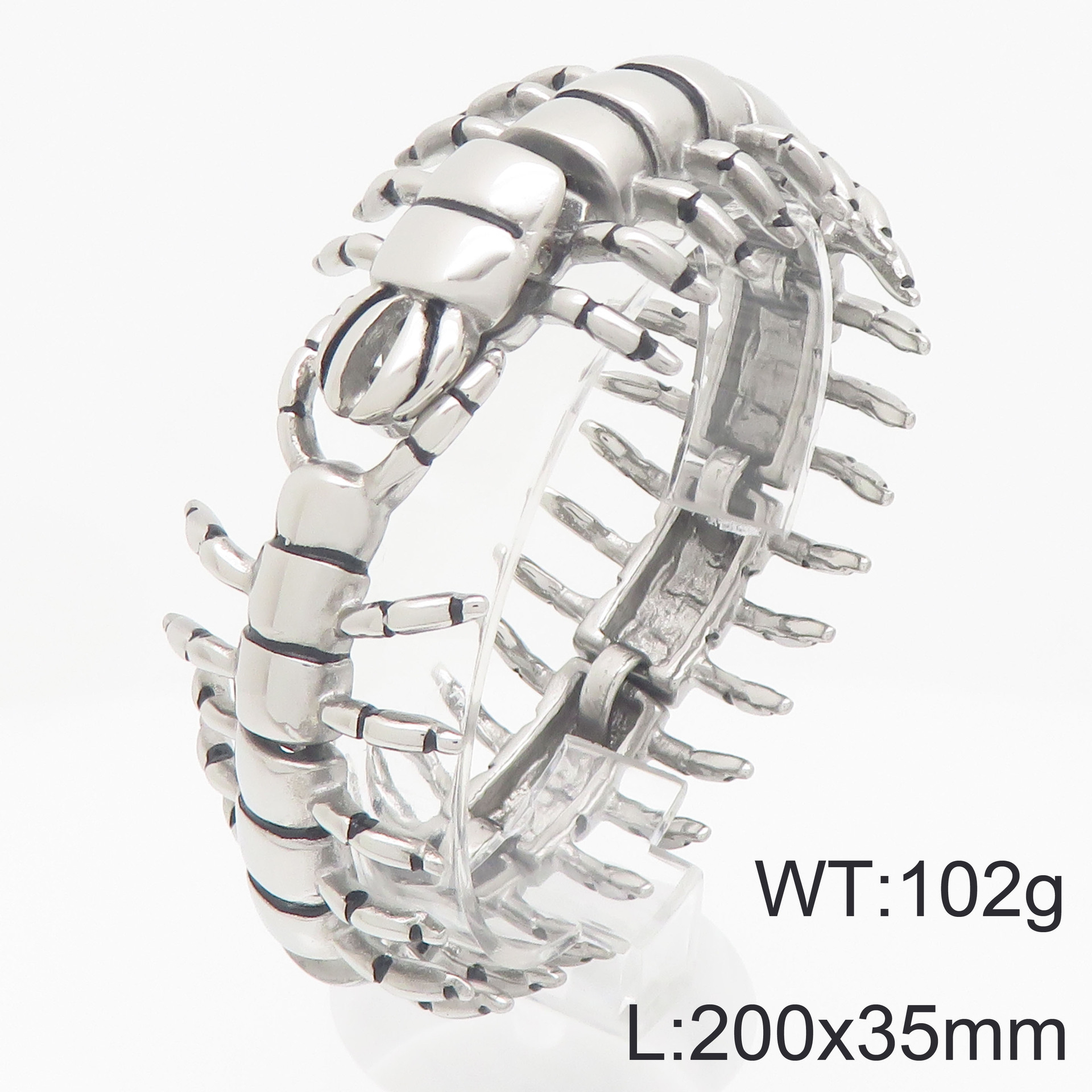 925 silver giant centipede bracelet