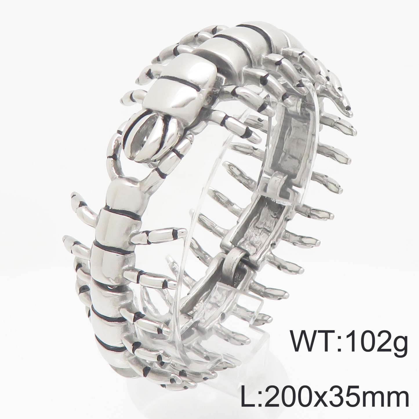 925 silver giant centipede bracelet