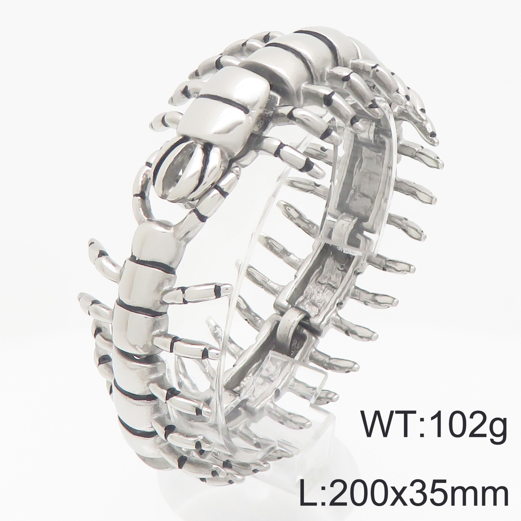 925 silver giant centipede bracelet