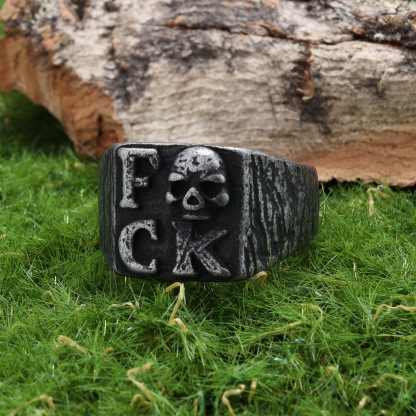 FCK skull ring