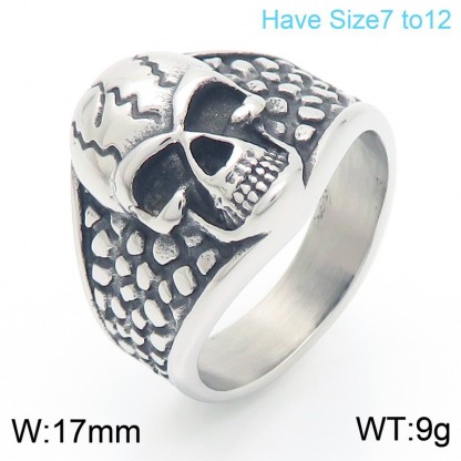 Punk skull ring