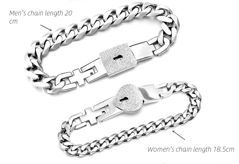 Couple lock key bracelet