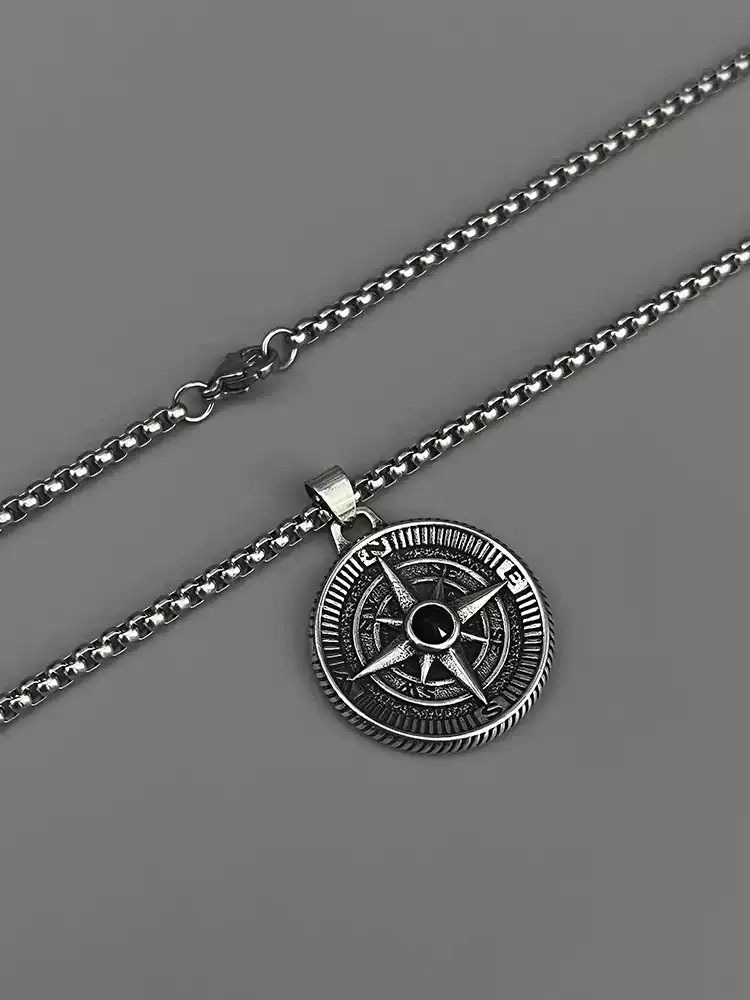 Compass Disc Necklace