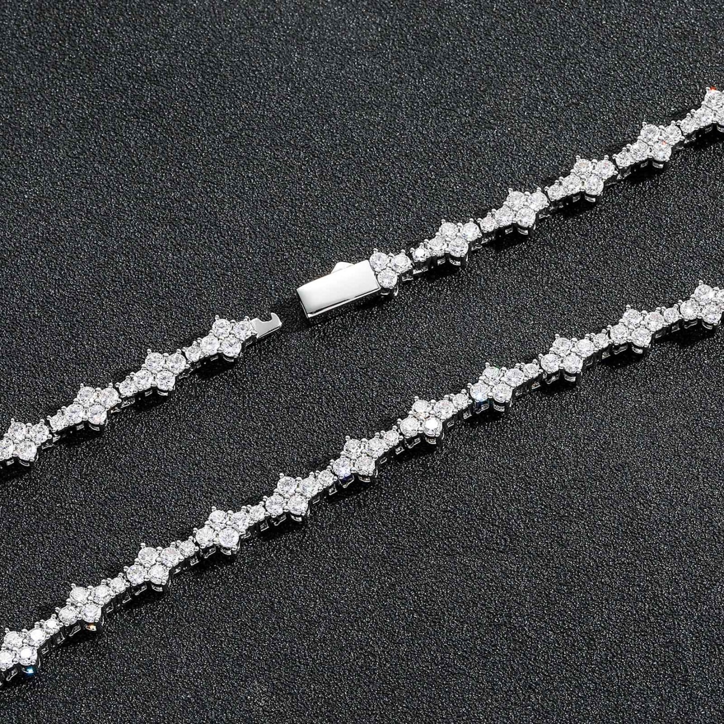 Plum Blossom Tennis Bracelet Necklace