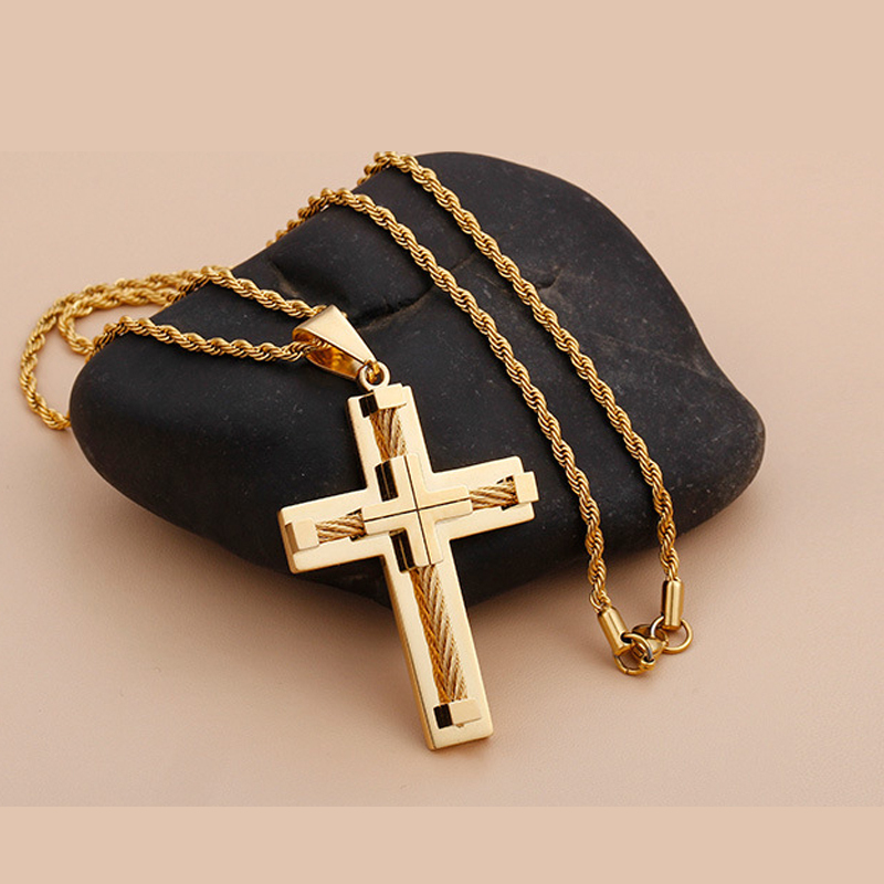Men's Cross Pendant Necklace