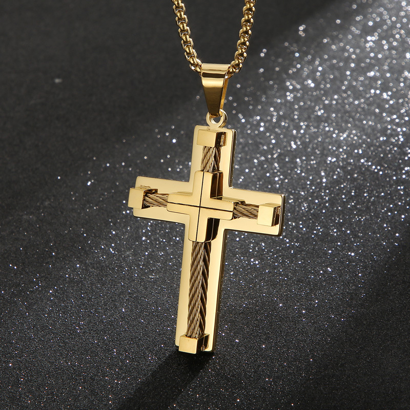 Men's Cross Pendant Necklace