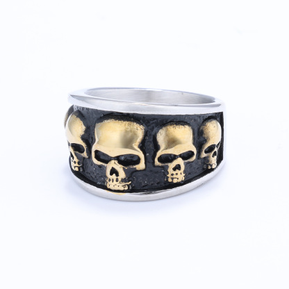 Skull hoop ring
