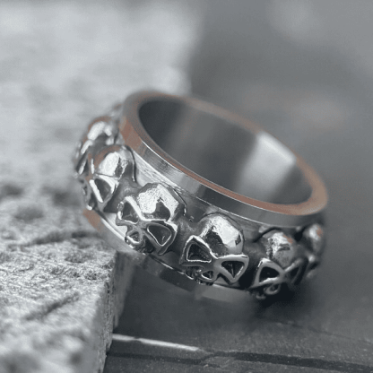 Skull Fidget Spinner Ring
