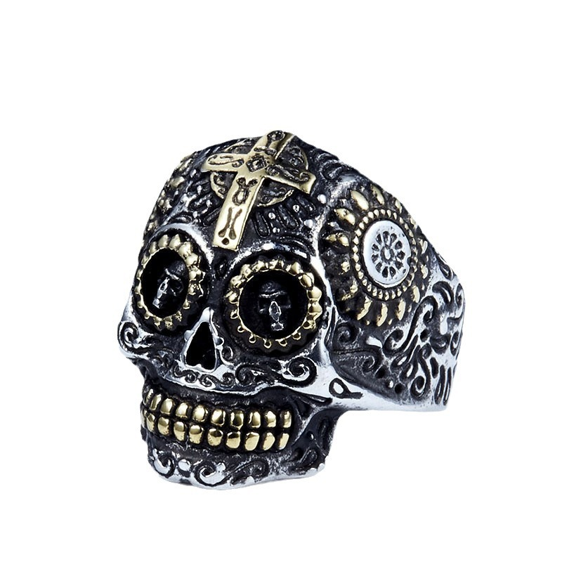 Sterling Silver Sugar Skull Ring