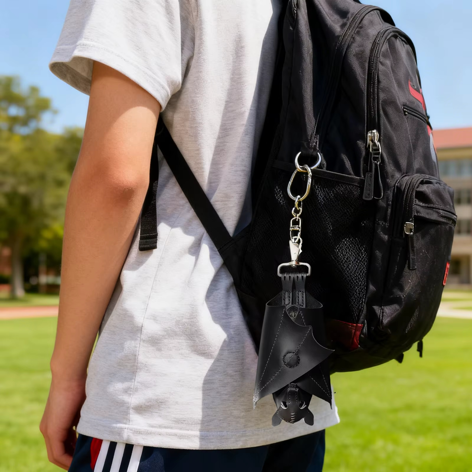 Handmade leather bat wallet