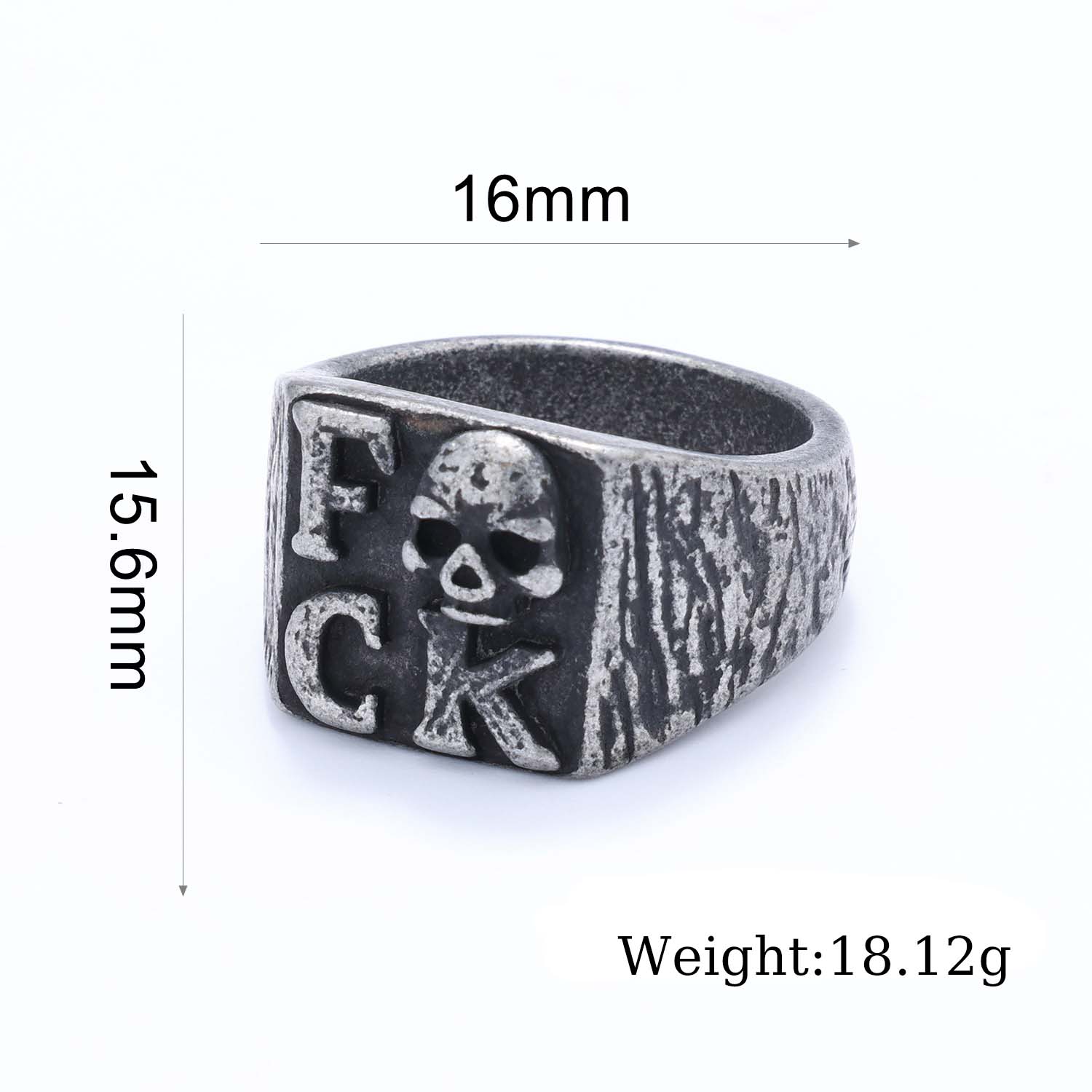 FCK skull ring
