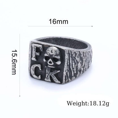FCK skull ring