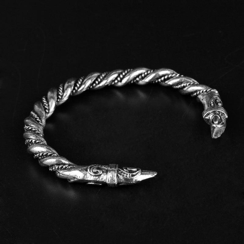 Nordic Viking Raven Bracelet - Viking Jewelry - Urcsilver