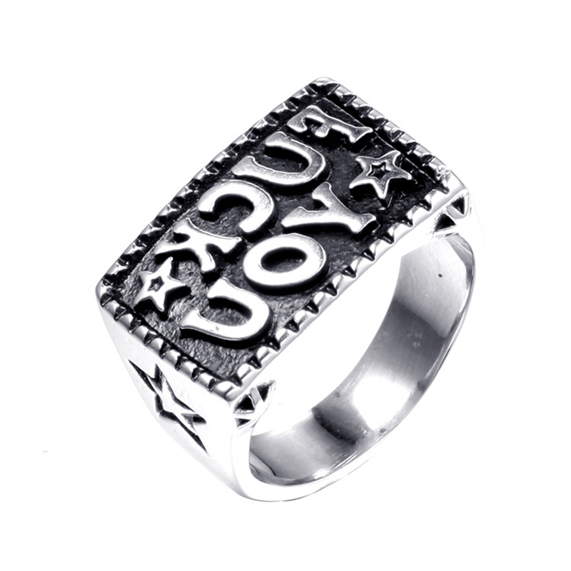 Personalized fashion FUCK YOU ring