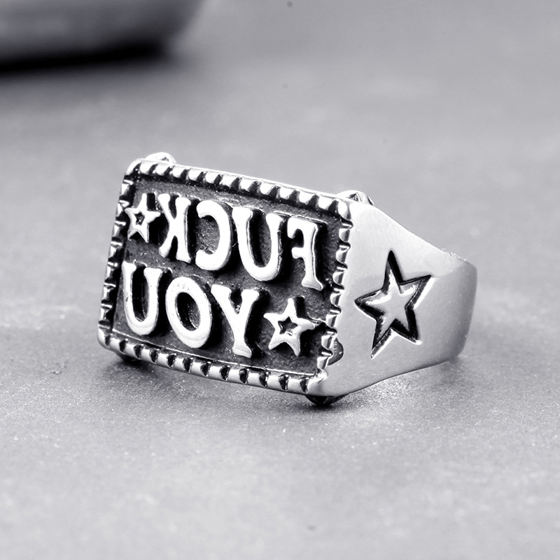 Personalized fashion FUCK YOU ring