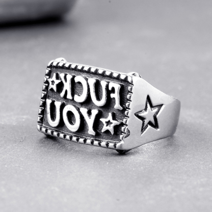 Personalized fashion FUCK YOU ring