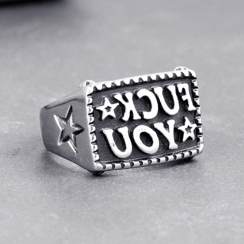 Personalized fashion FUCK YOU ring